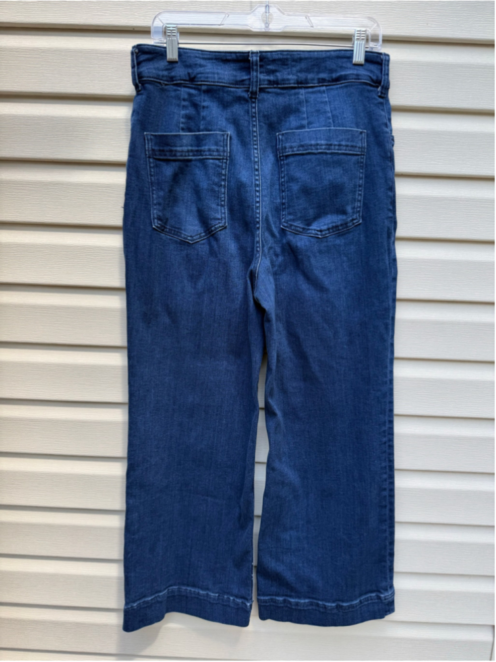 Anthropologie Pilcro The Skipper Jeans 31 High Rise Crop Wide Leg Stretch Denim - Picture 6 of 8